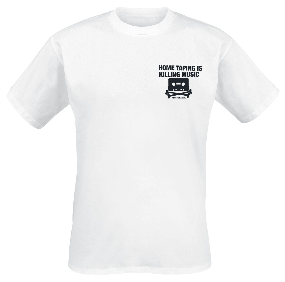 Parental Advisory T-Shirt - Home taping - S to XXL - for Men - white - 100% cotton T-Shirts Band Merchandise