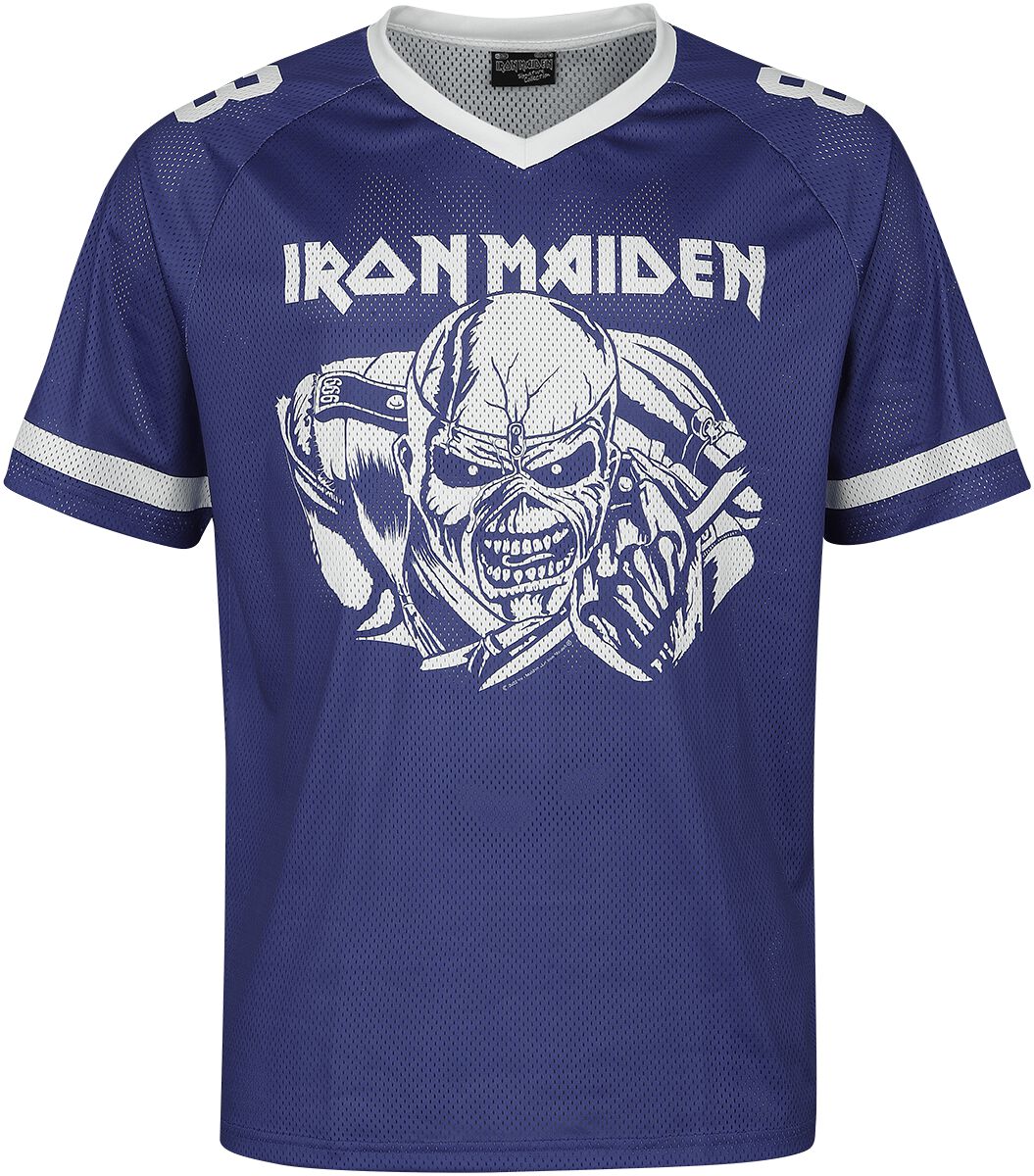 Iron Maiden Jersey - EMP Signature Collection - S to XXL - for Men - blue-white - 100% polyester T-Shirts Band Merchandise