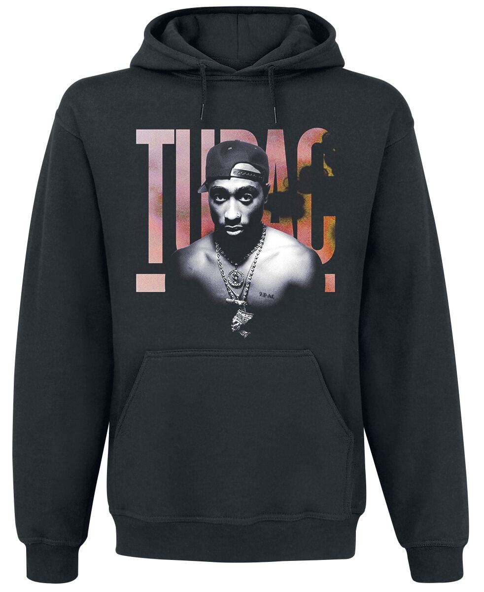 Tupac Shakur Hooded sweater - Pink Logo - S to 3XL - for Men - black - 80% cotton, 20% polyester Hooded sweaters & -jackets Band Merchandise