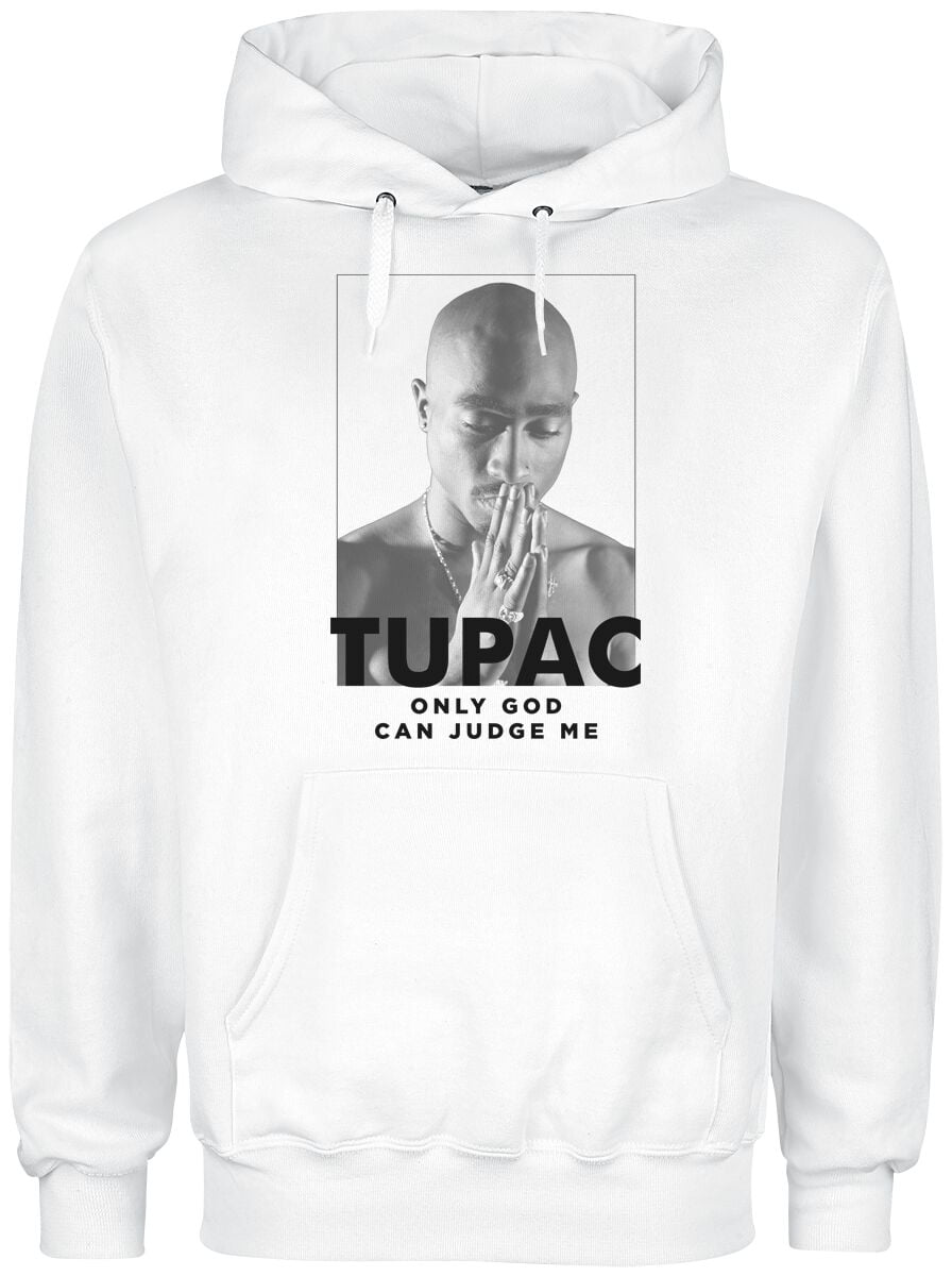 Tupac Shakur Hooded sweater - Prayer - S to XXL - for Men - white - 80% cotton, 20% polyester Hooded sweaters & -jackets Band Merchandise