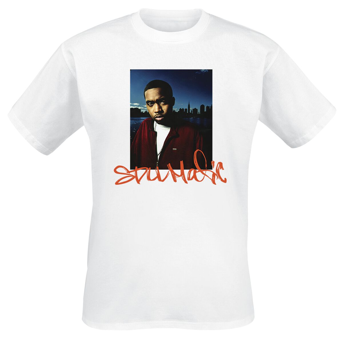 Nas T-Shirt - Stillmatic Photo - S to 3XL - for Men - white - 100% cotton T-Shirts Band Merchandise