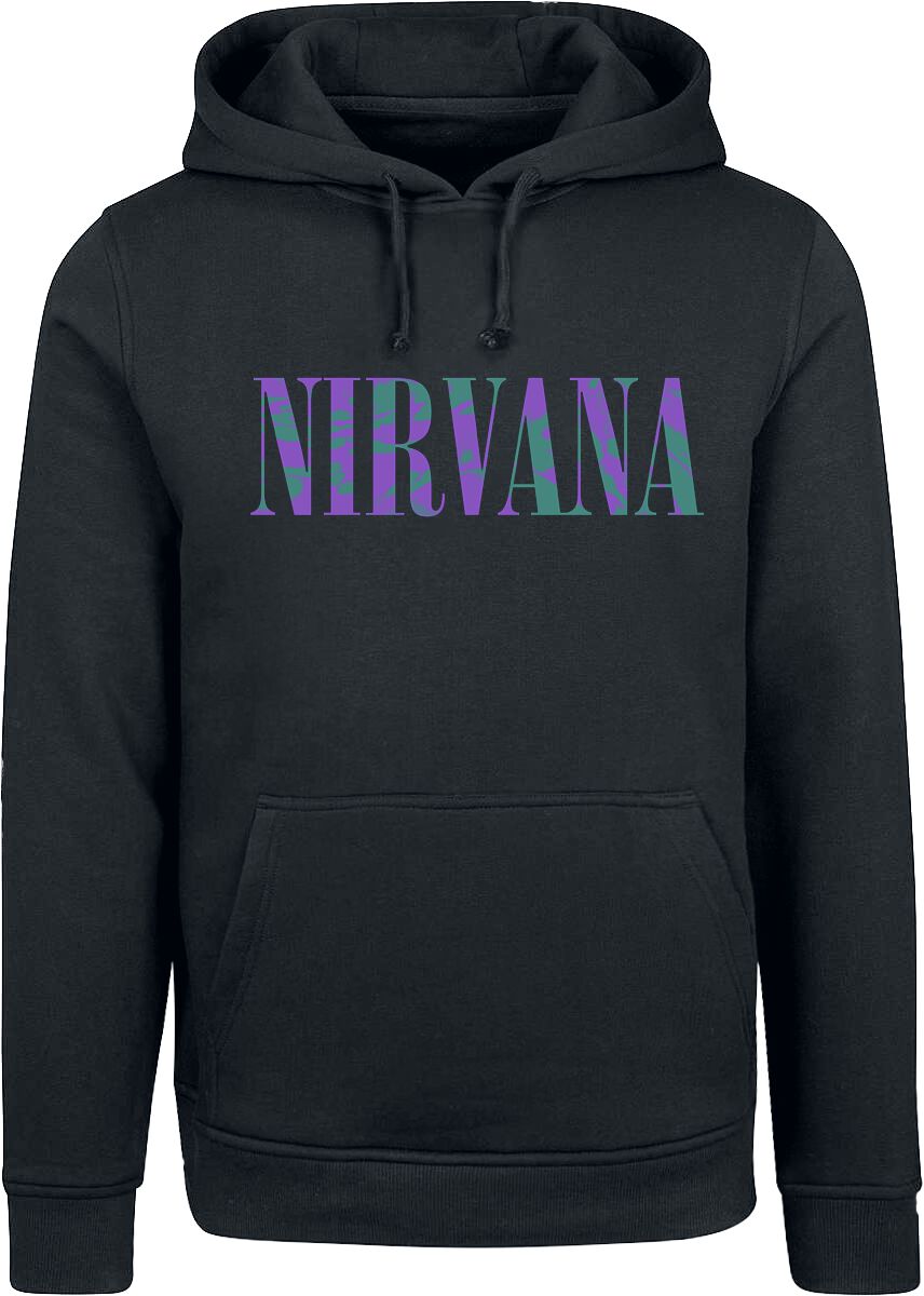 Nirvana Hooded sweater - Sliver - S to XL - for Men - black - 100% cotton Hooded sweaters & -jackets Band Merchandise