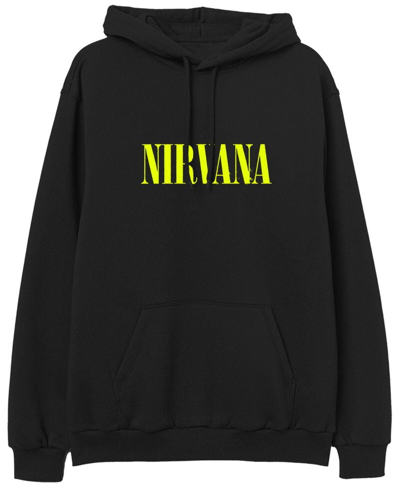 Nirvana Hooded sweater - Yellow Angel - S to L - for Men - black - 80% cotton, 20% polyester Hooded sweaters & -jackets Band Merchandise