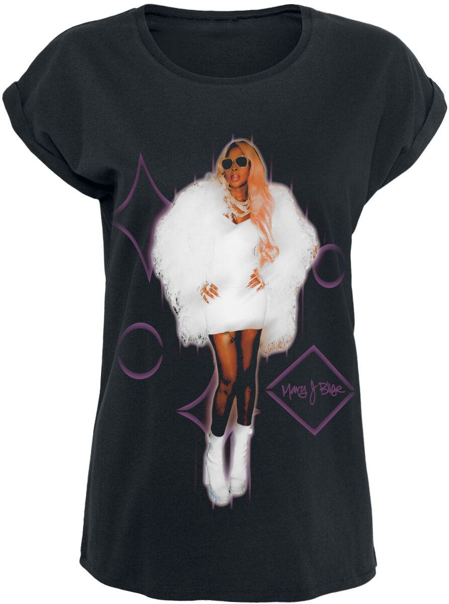 Mary J. Blige T-Shirt - Photo Symbols - XS to XXL - for Women - black - 100% cotton T-Shirts Band Merchandise