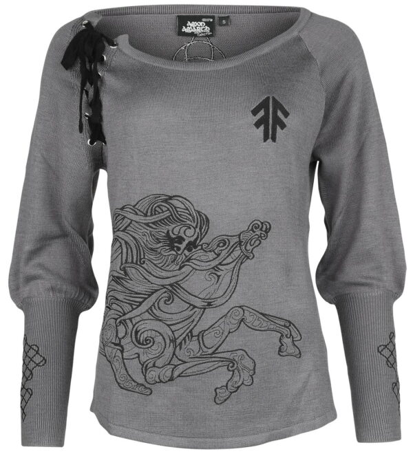 Amon Amarth Knit jumper - EMP Signature Collection - S to XXL - for Women - grey - 100% polyacrylic Sweat Shirts Band Merchandise - Image 1