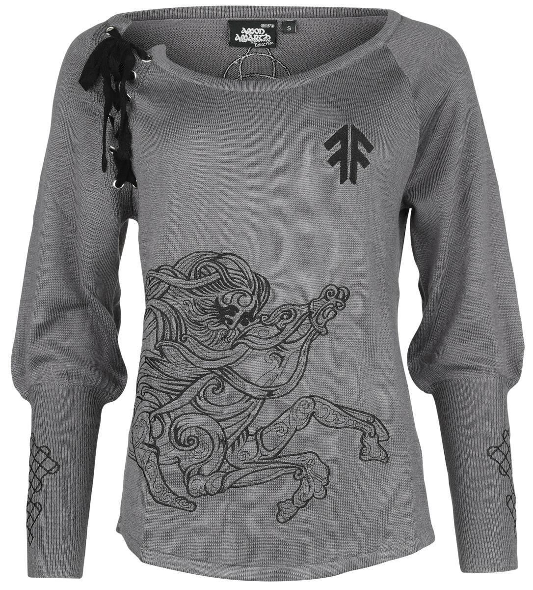 Amon Amarth Knit jumper - EMP Signature Collection - S to XXL - for Women - grey - 100% polyacrylic Sweat Shirts Band Merchandise