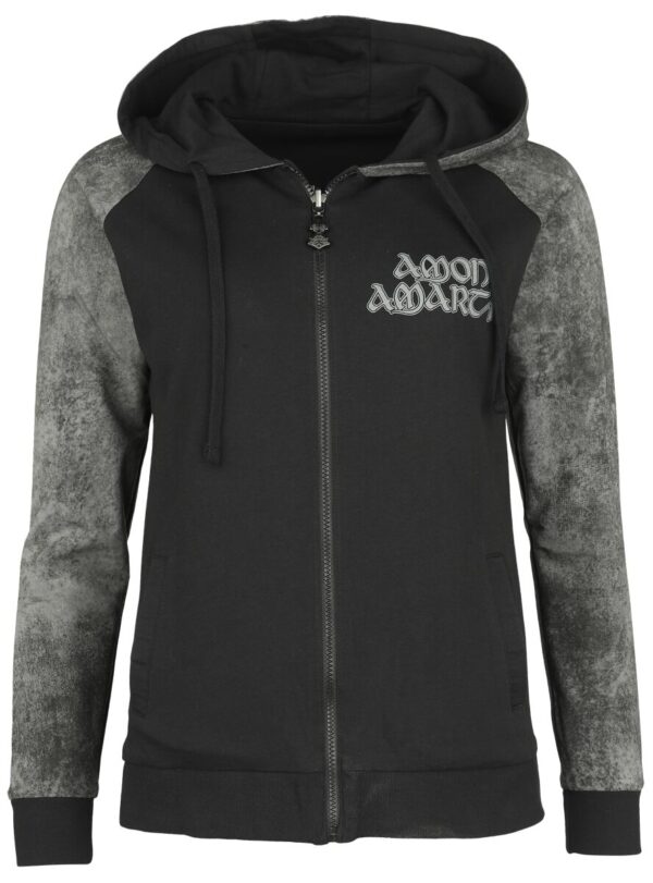 Amon Amarth Hooded zip - EMP Signature Collection - S to 3XL - for Women - black-dark grey - 80% cotton, 20% polyester Hooded sweaters & -jackets Band Merchandise - Image 1