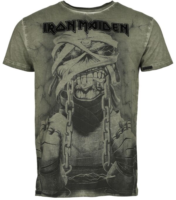 Iron Maiden T-Shirt - EMP Signature Collection - S to L - for Men - olive - 100% cotton T-Shirts Band Merchandise - Image 1