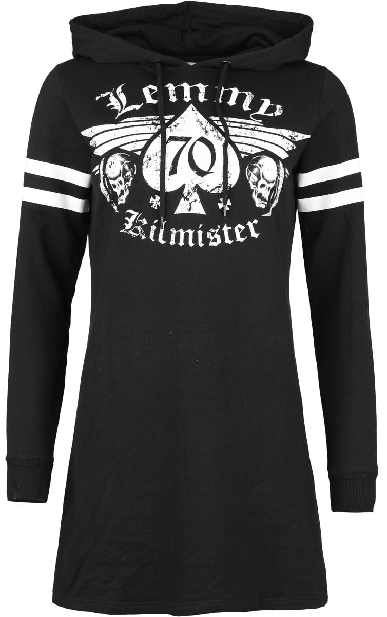 Lemmy Kilmister Medium-length dress - Lemmy Forever - XS to XXL - for Women - black - 95% cotton, 5% elastane Hooded sweaters & -jackets Band Merchandise