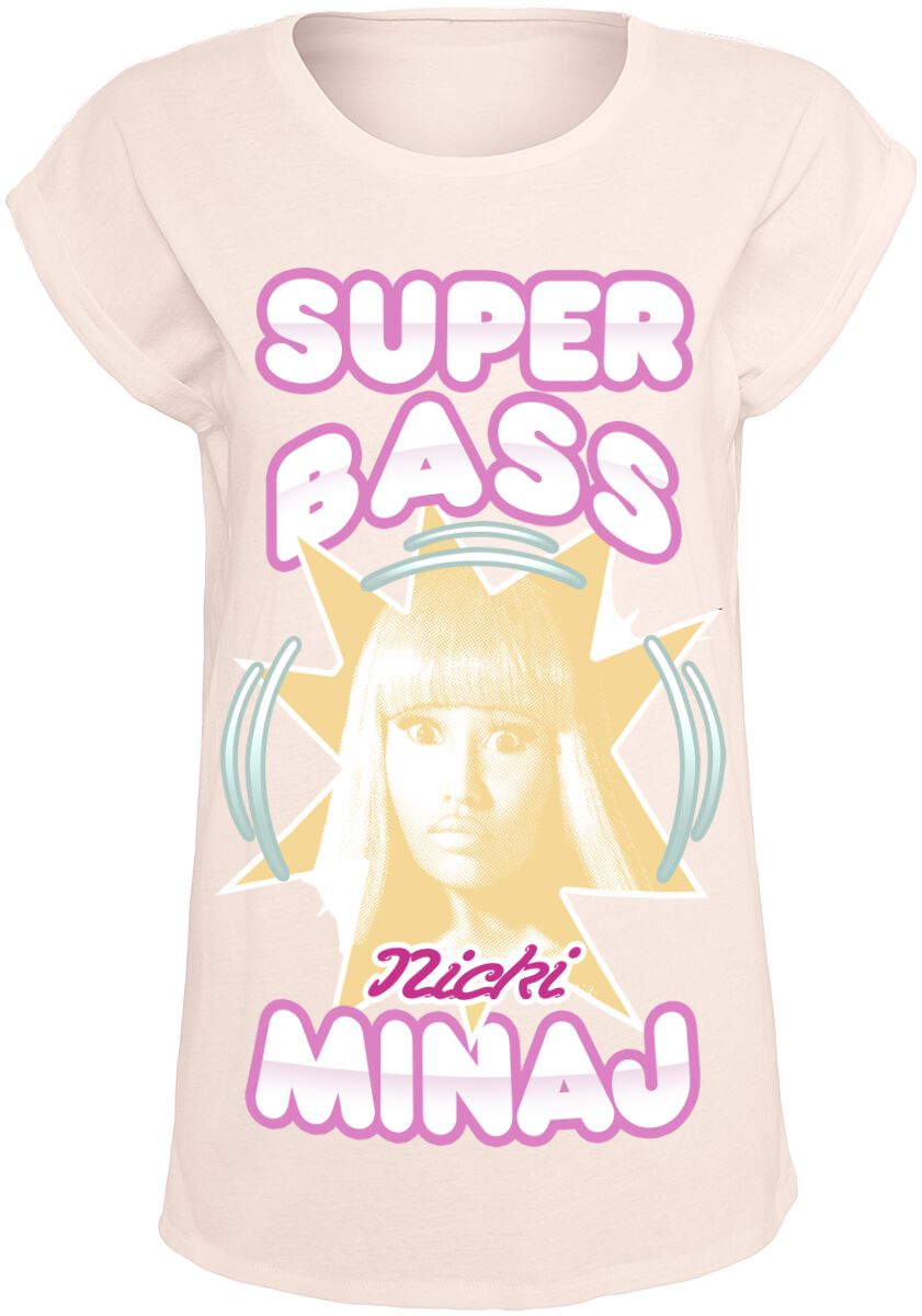 Nicki Minaj T-Shirt - Super Bass - S to XXL - for Women - light pink - 100% cotton T-Shirts Band Merchandise