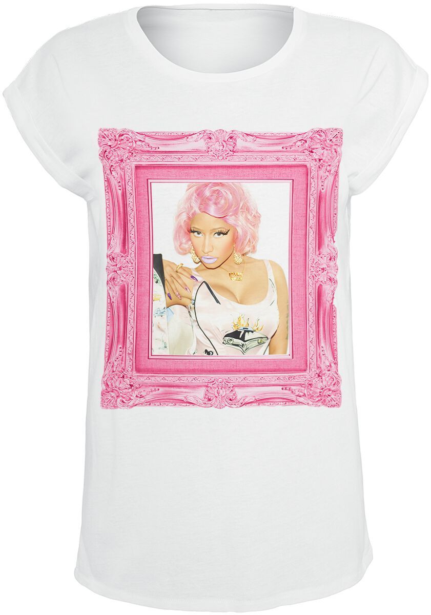 Nicki Minaj T-Shirt - Pink Baroque Frame - S to XXL - for Women - white - 100% cotton T-Shirts Band Merchandise