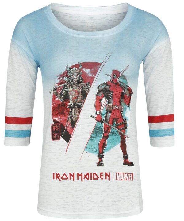 Iron Maiden - Marvel T-Shirt - Iron Maiden x Marvel Collection - Samurai Comp - S to XXL - for Women - white-turquoise - 65% polyester, 35% viscose T-Shirts Band Merchandise - Image 1