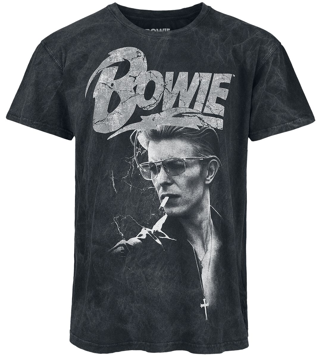 David Bowie T-Shirt - Lightning - S to 3XL - for Men - black - 100% cotton T-Shirts Band Merchandise