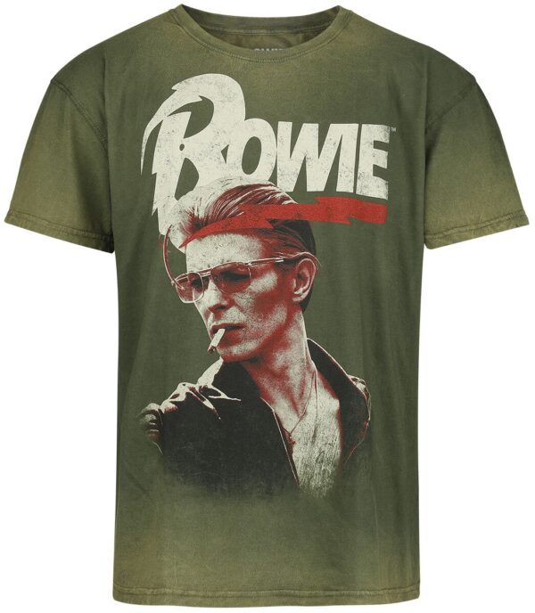 David Bowie T-Shirt - Smoking - S to 3XL - for Men - green - 100% cotton T-Shirts Band Merchandise