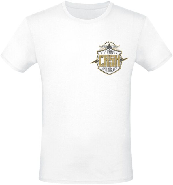 Johnny Cash T-Shirt - Shield Pocket - S to 3XL - for Men - white - 100% cotton T-Shirts Band Merchandise - Image 1