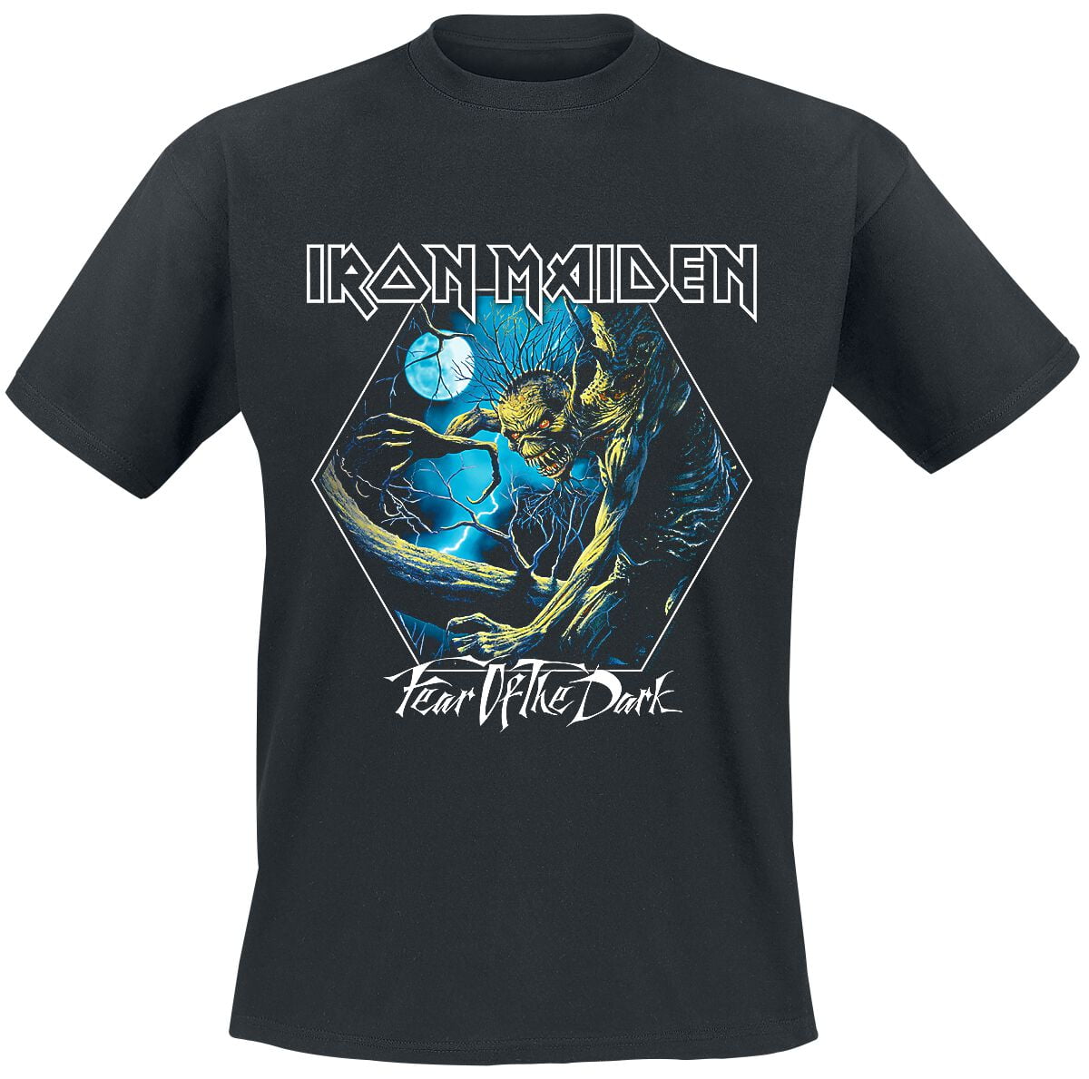 Iron Maiden T-Shirt - FOTD Hexagon - S to 4XL - for Men - black - 100% cotton T-Shirts Band Merchandise