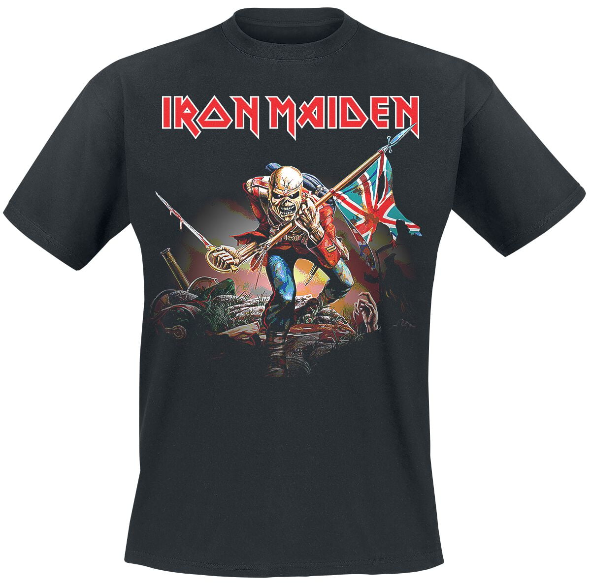 Iron Maiden T-Shirt - Trooper - S to 4XL - for Men - black - 100% cotton T-Shirts Band Merchandise