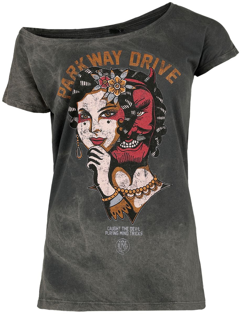 Parkway Drive T-Shirt - Devil Tricks - S to XL - for Women - dark grey - 100% cotton T-Shirts Band Merchandise