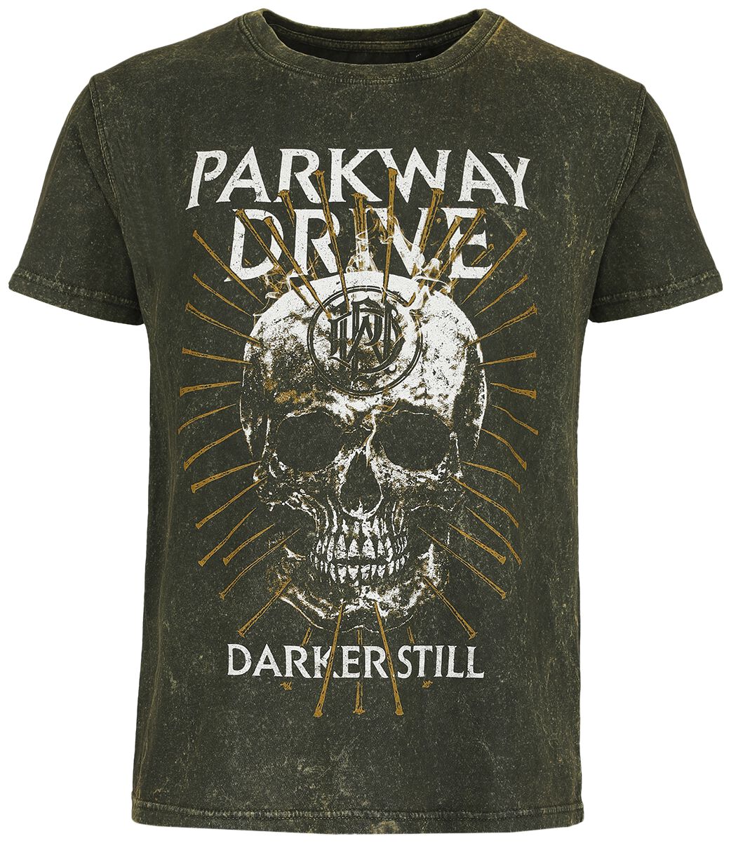 Parkway Drive T-Shirt - Smoke Skull - S to XL - for Men - dark brown - 100% cotton T-Shirts Band Merchandise