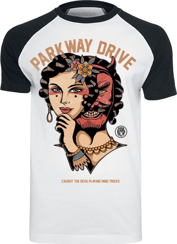 Parkway Drive T-Shirt - Devil Tricks - S to XXL - for Men - black-white - 100% cotton T-Shirts Band Merchandise - Image 1
