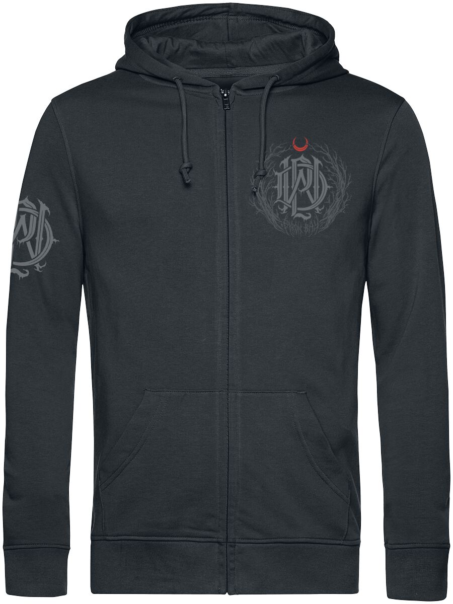 Parkway Drive Hooded zip - Metal Crest - S to XXL - for Men - black - 80% cotton (organic), 20% polyester (recycled) Hooded sweaters & -jackets Band Merchandise