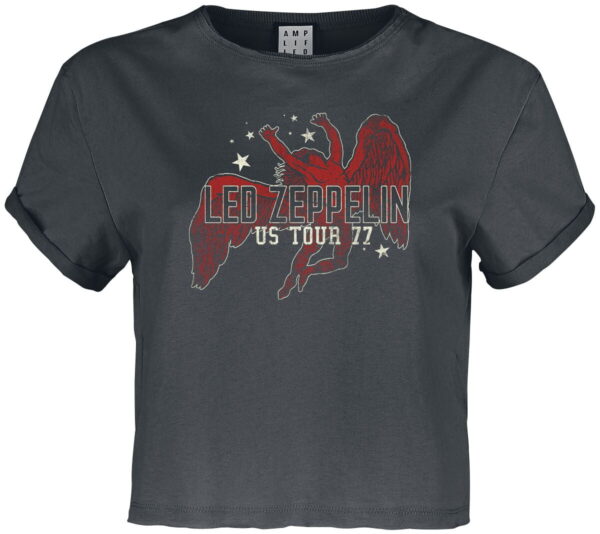 Led Zeppelin T-Shirt - Amplified Collection - Icarus - XS to XXL - for Women - charcoal - 100% cotton T-Shirts Band Merchandise - Image 1