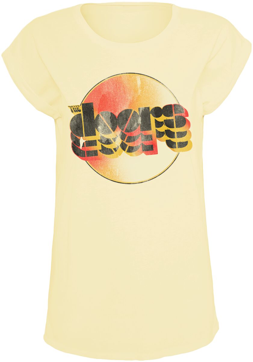 The Doors T-Shirt - Repetitive Logo - S to XL - for Women - light yellow - 100% cotton T-Shirts Band Merchandise