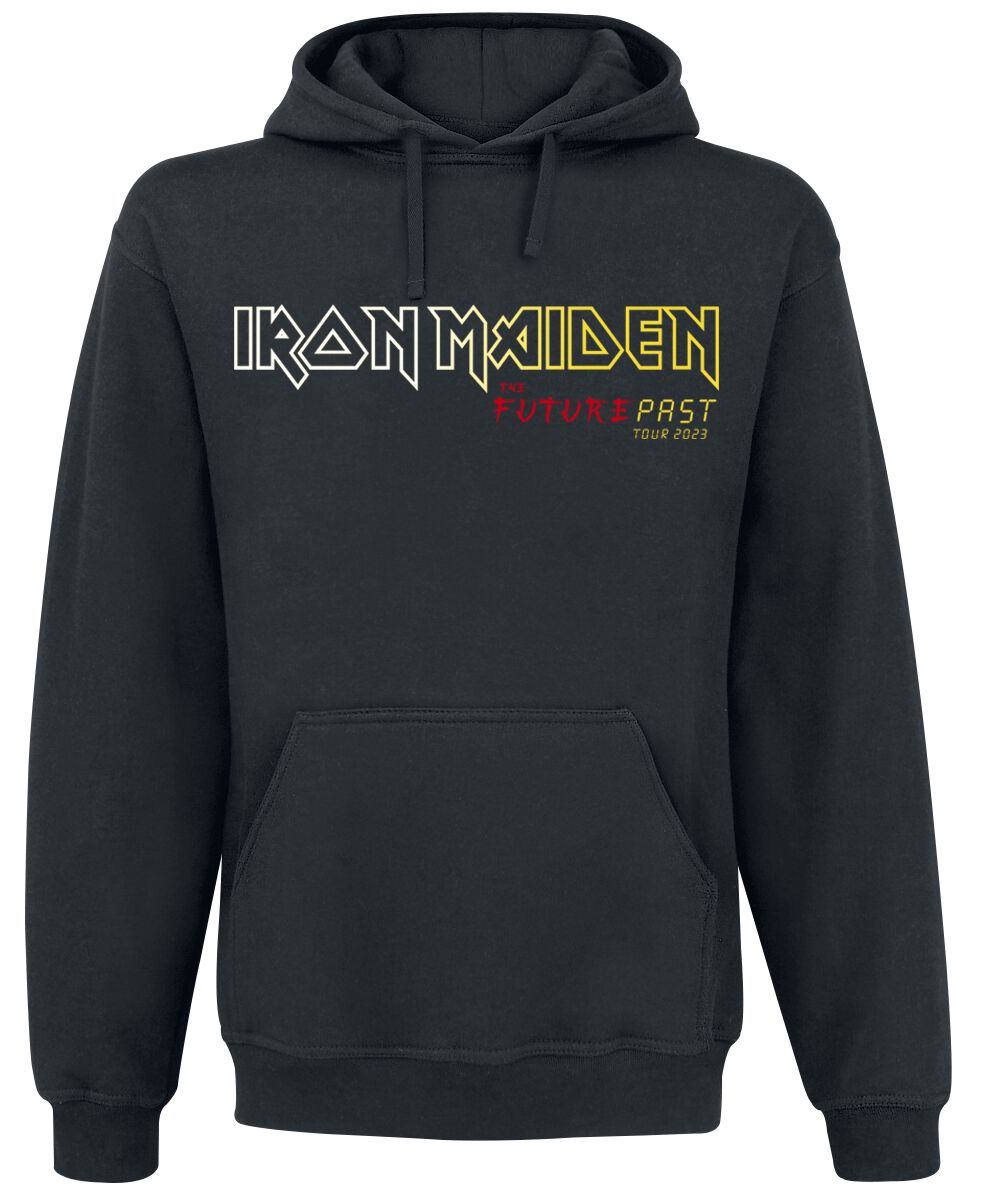 Iron Maiden Hooded sweater - The Future Past Tour Art 2023 - S to XXL - for Men - black - 50% cotton, 50% polyester Hooded sweaters & -jackets Band Merchandise