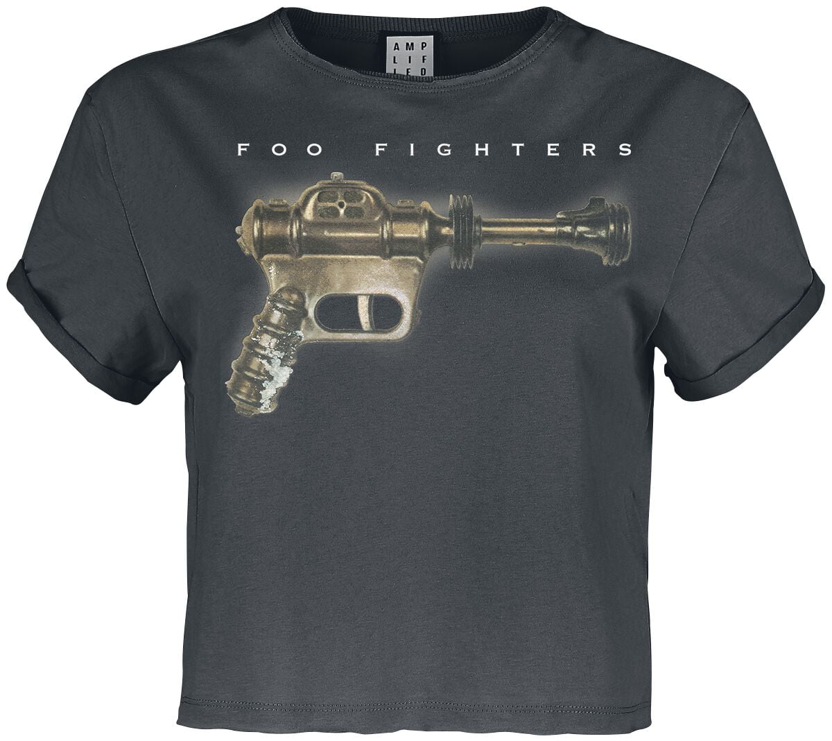 Foo Fighters T-Shirt - Amplified Collection - Ray Gun - XS to XL - for Women - charcoal - 100% cotton T-Shirts Band Merchandise