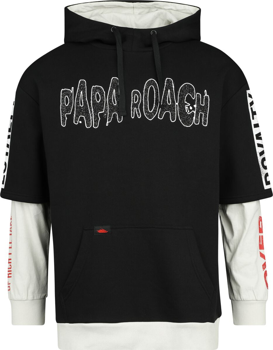 Papa Roach Hooded sweater - EMP Signature Collection - S to 3XL - for Men - black-grey - 70% cotton, 30% polyester Hooded sweaters & -jackets Band Merchandise