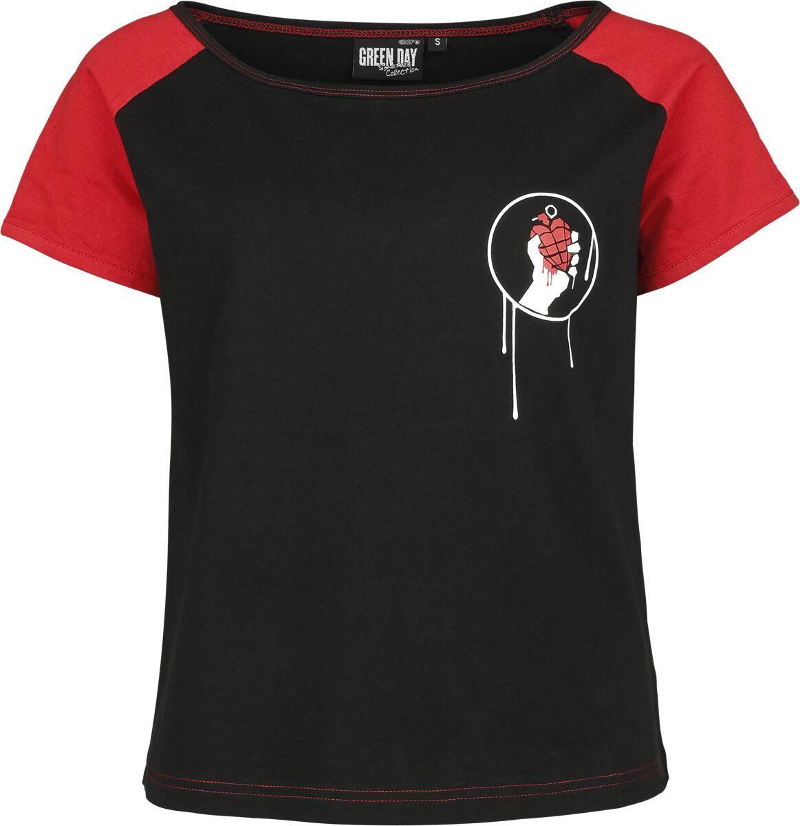 Green Day T-Shirt - EMP Signature Collection - XS to XXL - for Women - black-red - 100% cotton T-Shirts Band Merchandise