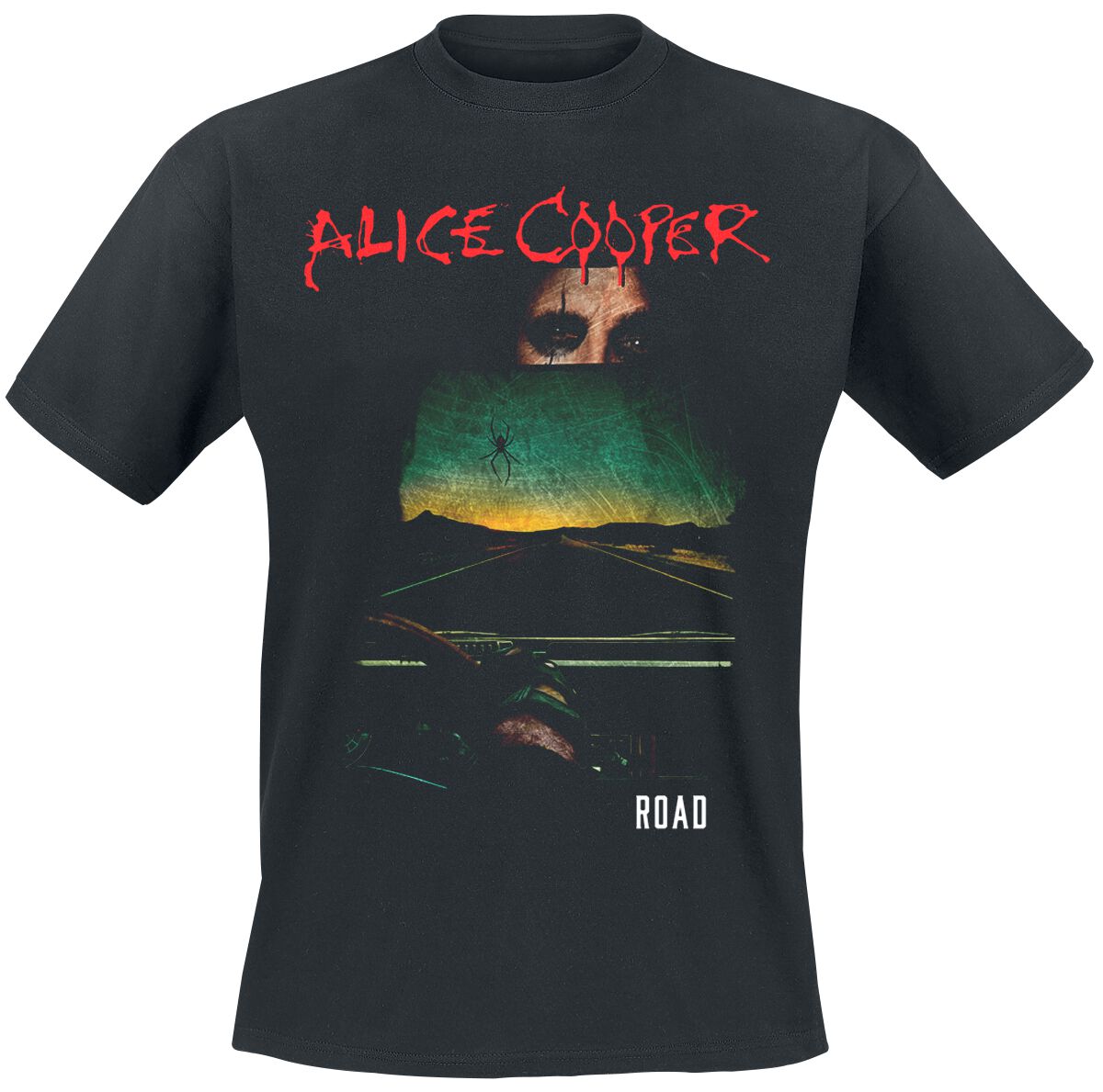 Alice Cooper T-Shirt - Road Cover Tracklist - S to 3XL - for Men - black - 100% cotton T-Shirts Band Merchandise