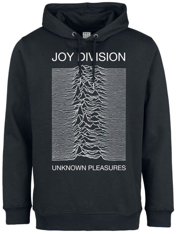 Joy Division Hooded sweater - Amplified Collection - Unknown Pleasures - S to 3XL - for Men - black - 70% cotton, 30% polyester Hooded sweaters & -jackets Band Merchandise - Image 1