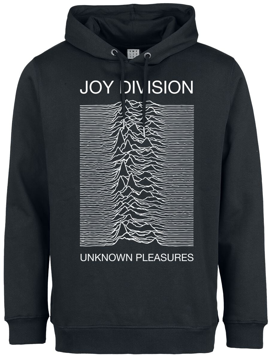 Joy Division Hooded sweater - Amplified Collection - Unknown Pleasures - S to 3XL - for Men - black - 70% cotton, 30% polyester Hooded sweaters & -jackets Band Merchandise