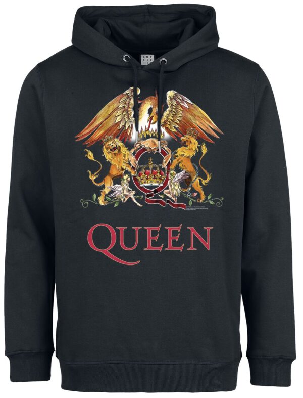 Queen Hooded sweater - Amplified Collection - Royal Crest - S to 3XL - for Men - black - 70% cotton, 30% polyester Hooded sweaters & -jackets Band Merchandise - Image 1
