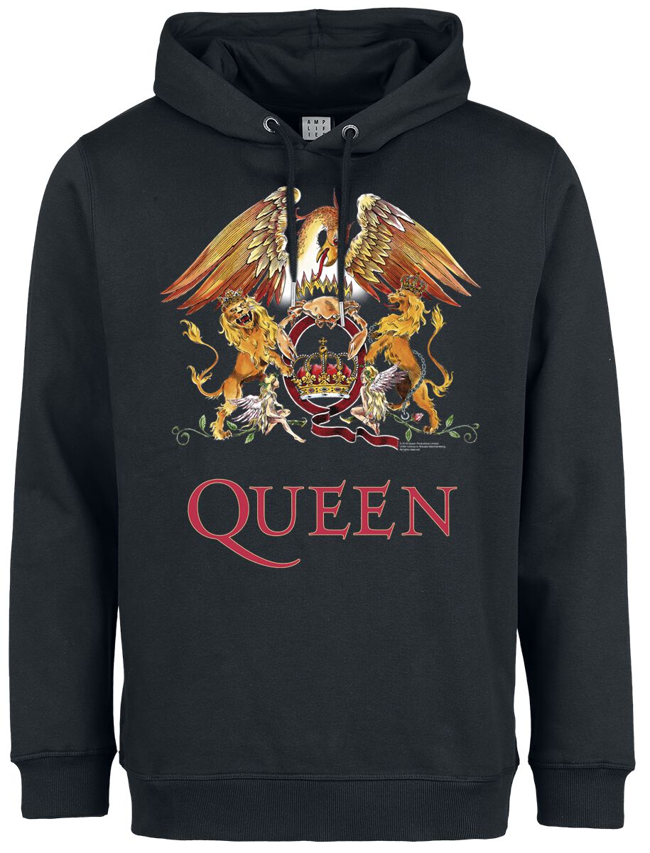 Queen Hooded sweater - Amplified Collection - Royal Crest - S to 3XL - for Men - black - 70% cotton, 30% polyester Hooded sweaters & -jackets Band Merchandise