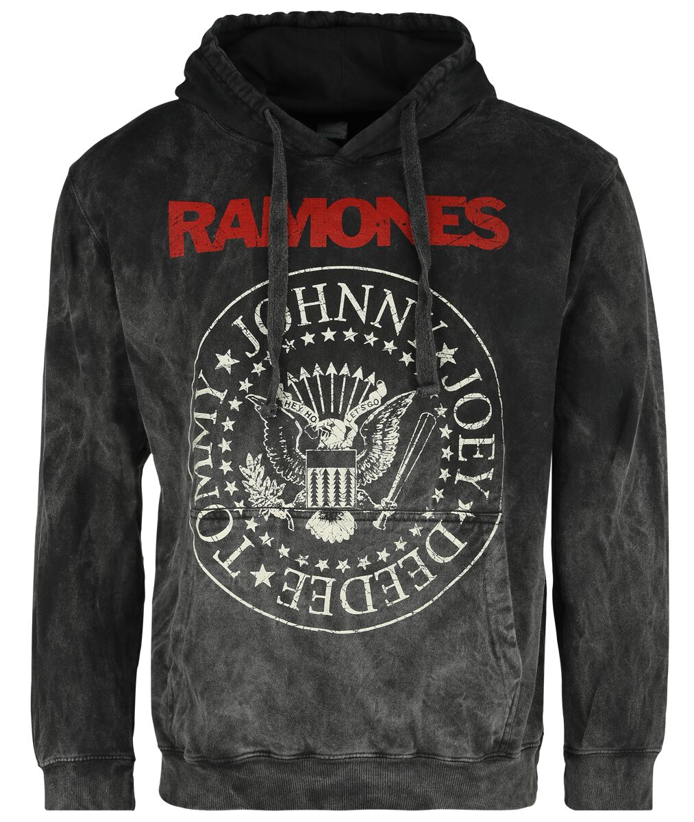 Ramones Hooded sweater - Crest - S to XXL - for Men - dark grey - 100% cotton Hooded sweaters & -jackets Band Merchandise