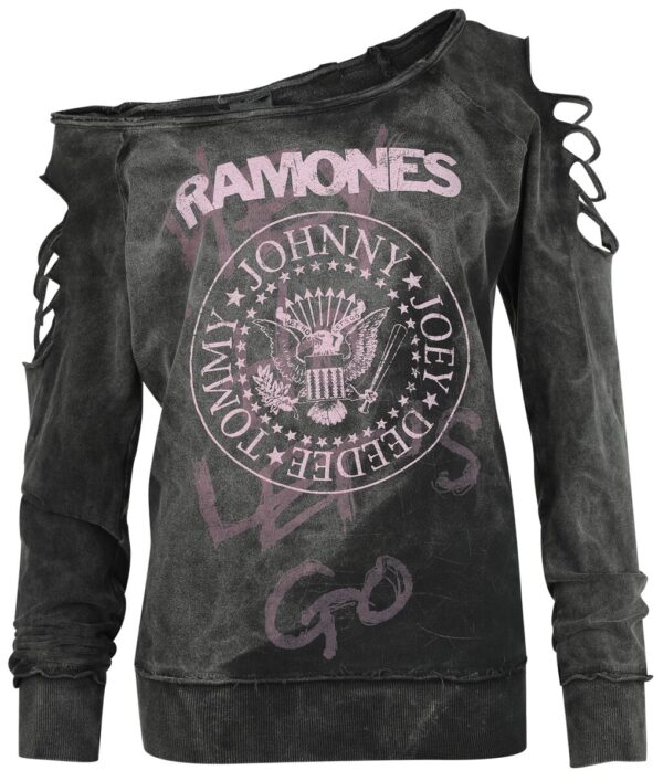 Ramones Sweatshirt - Pink Logo - S to XXL - for Women - black - 95% cotton, 5% elastane Sweat Shirts Band Merchandise - Image 1