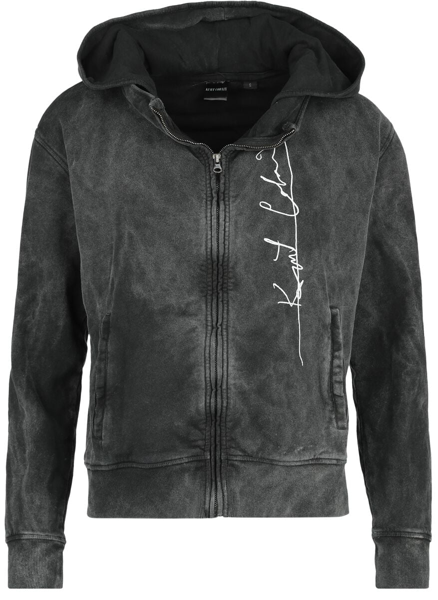 Kurt Cobain Hooded zip - Sign - S to XXL - for Women - black - 100% cotton Hooded sweaters & -jackets Band Merchandise