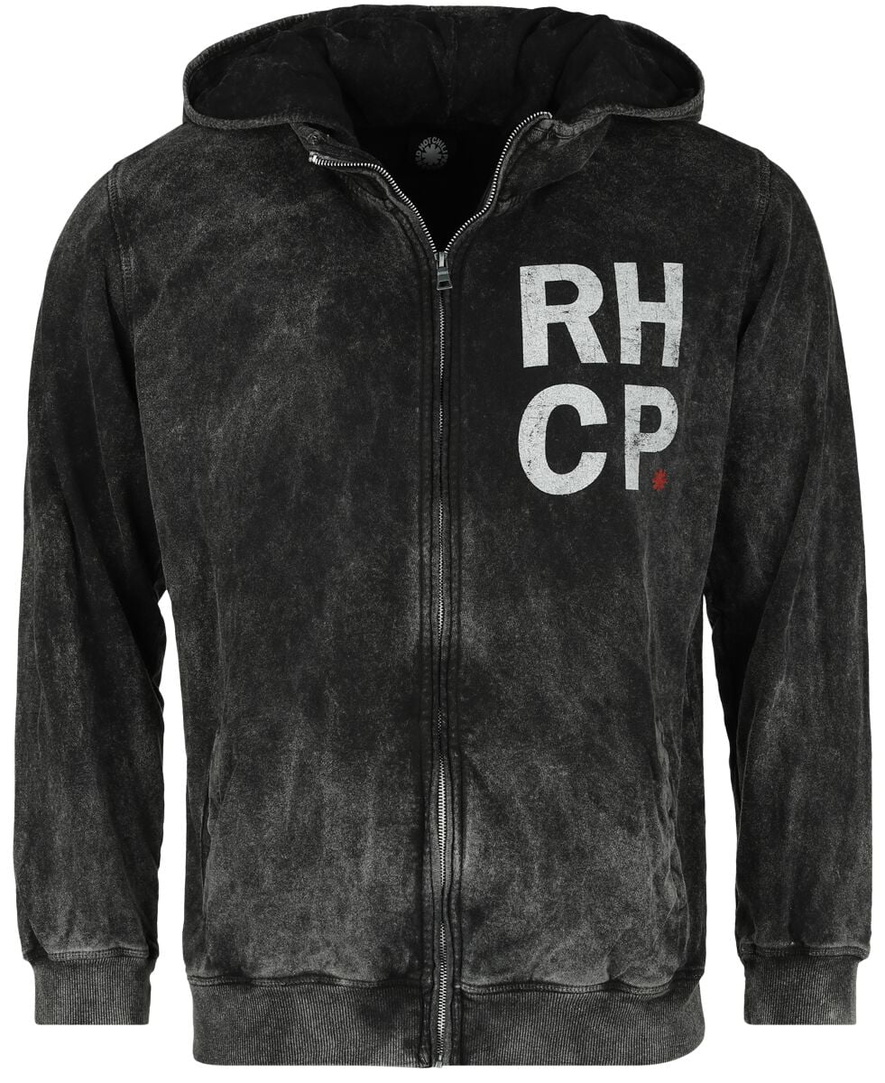 Red Hot Chili Peppers Hooded zip - Crest - M to XXL - for Men - black - 100% cotton Hooded sweaters & -jackets Band Merchandise