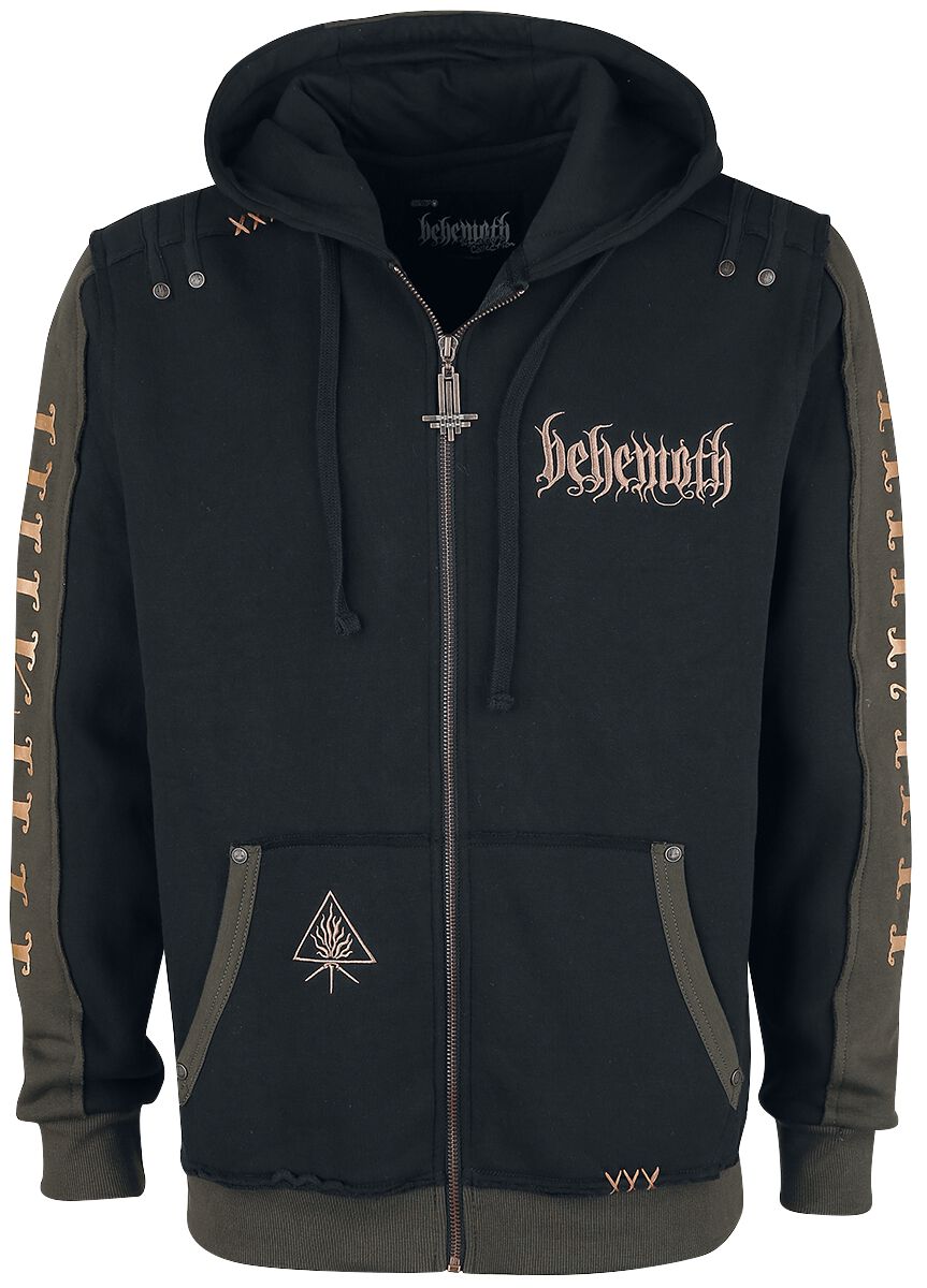 Behemoth Hooded zip - EMP Signature Collection - M to 3XL - for Men - black - 70% cotton, 30% polyester Hooded sweaters & -jackets Band Merchandise