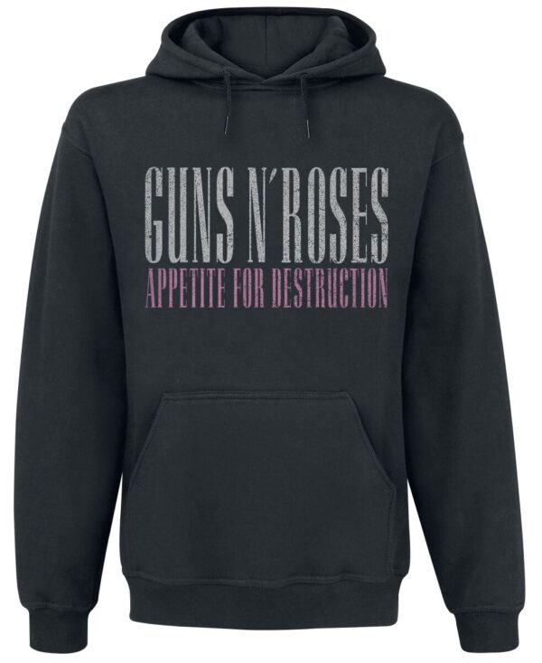 Guns N' Roses Hooded sweater - Appetite Skull - M to XXL - for Men - black - 50% cotton, 50% polyester Hooded sweaters & -jackets Band Merchandise