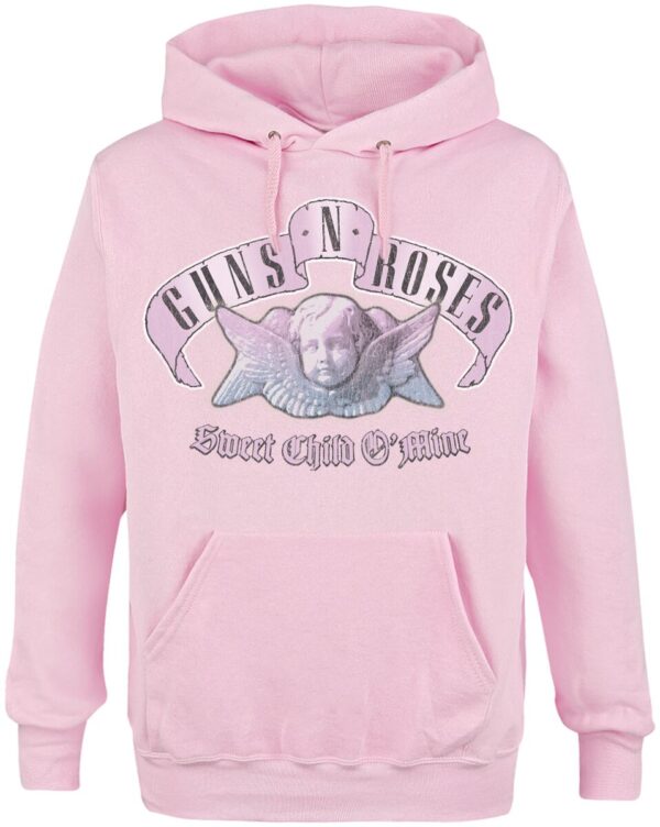 Guns N' Roses Hooded sweater - Sweet Child Cherub - S to XXL - for Men - pink - 50% cotton, 50% polyester Hooded sweaters & -jackets Band Merchandise