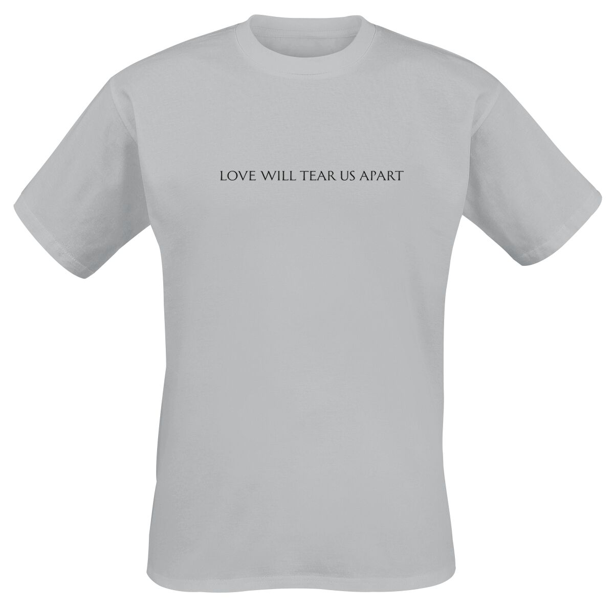 Joy Division T-Shirt - Love Will Tear Us Apart Text (A) - S to XXL - for Men - mottled grey - 90% cotton, 10% polyester T-Shirts Band Merchandise