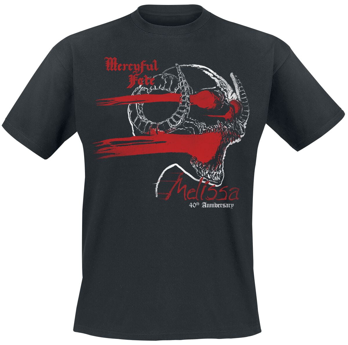 Mercyful Fate T-Shirt - Melissa 40th Anniversary Cross - M to 3XL - for Men - black - 100% cotton T-Shirts Band Merchandise