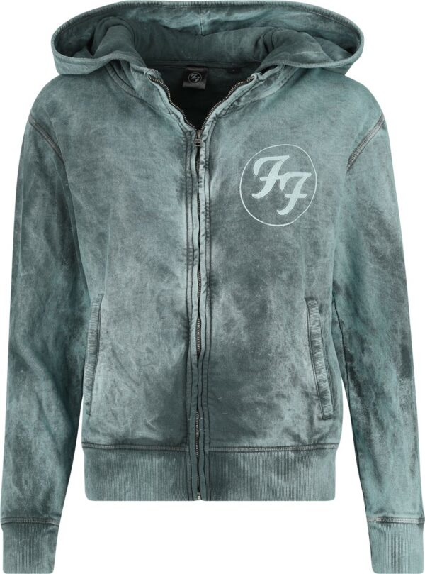 Foo Fighters Hooded zip - Logo Space Blue - S to XXL - for Women - green - 100% cotton Hooded sweaters & -jackets Band Merchandise - Image 1