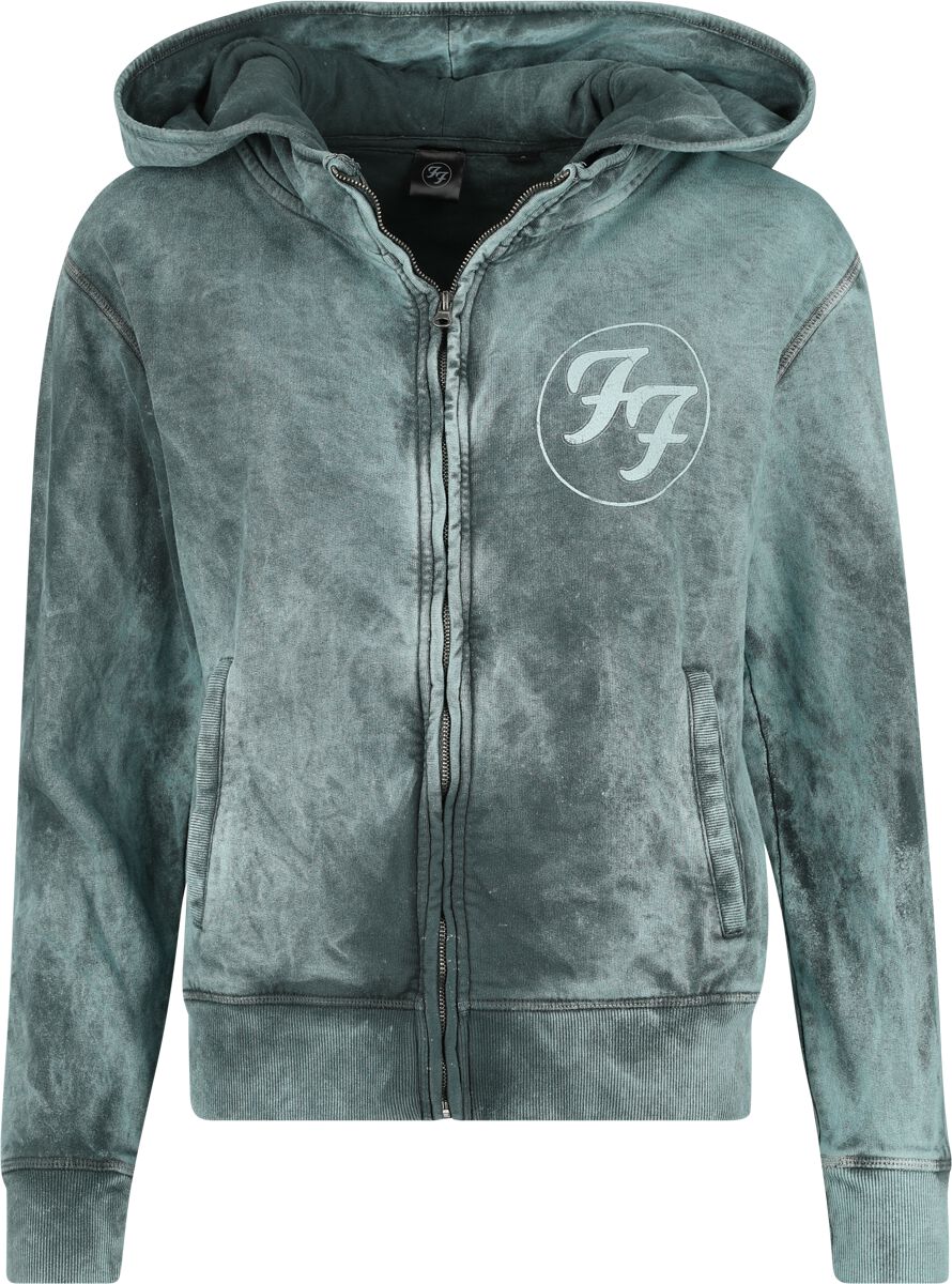 Foo Fighters Hooded zip - Logo Space Blue - S to XXL - for Women - green - 100% cotton Hooded sweaters & -jackets Band Merchandise