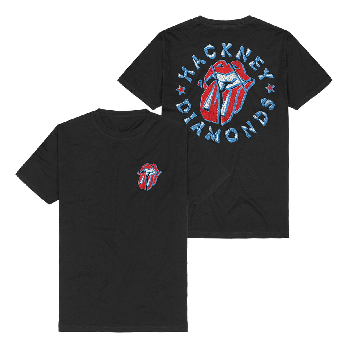 The Rolling Stones T-Shirt - Hackney Diamonds Circle Tongue - S to 5XL - for Men - black - 100% cotton T-Shirts Band Merchandise