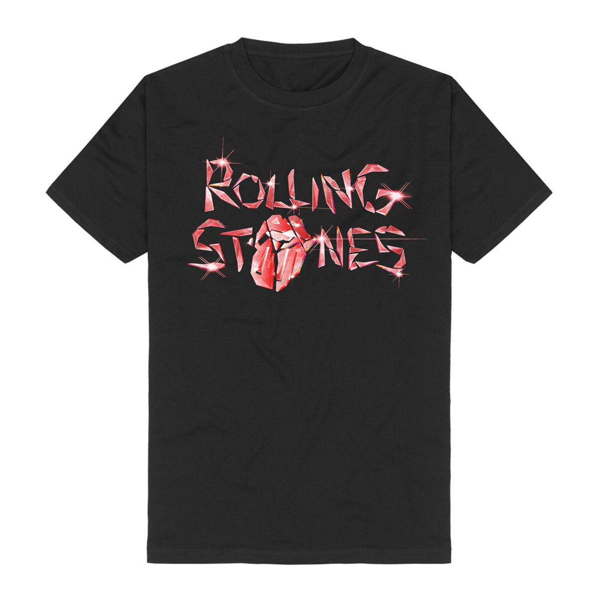 The Rolling Stones T-Shirt - Hackney Diamonds Glass Logo - S to 5XL - for Men - black - 100% cotton T-Shirts Band Merchandise