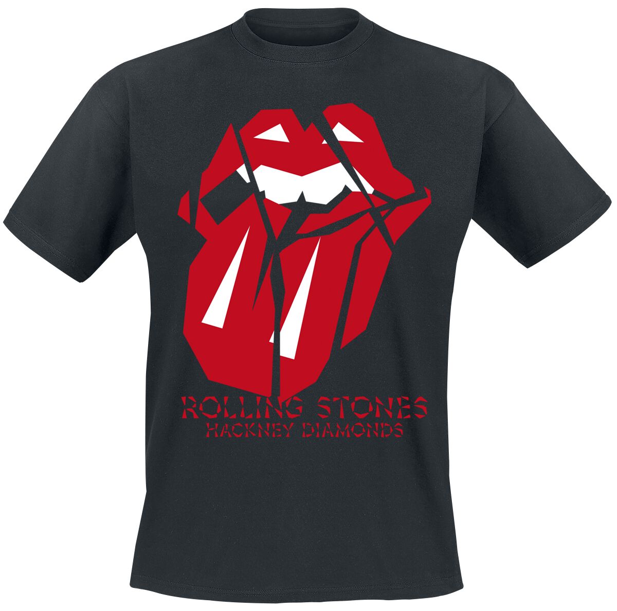 The Rolling Stones T-Shirt - Hackney Diamonds Lick Over - S to 5XL - for Men - black - 100% cotton T-Shirts Band Merchandise